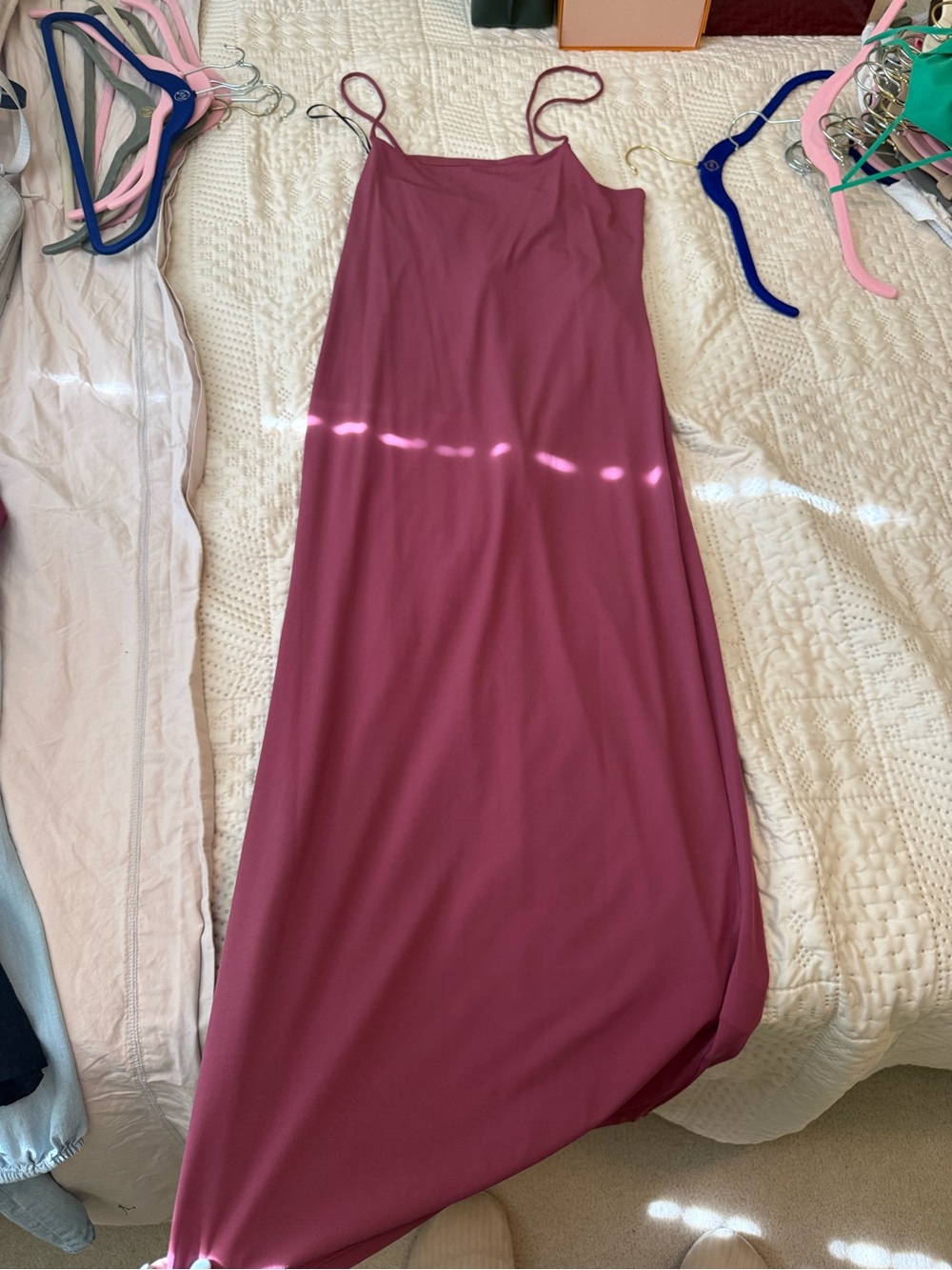 H&M Rose Pink Spaghetti Strap Maxi Dress